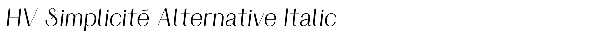 HV Simplicité Alternative Italic image